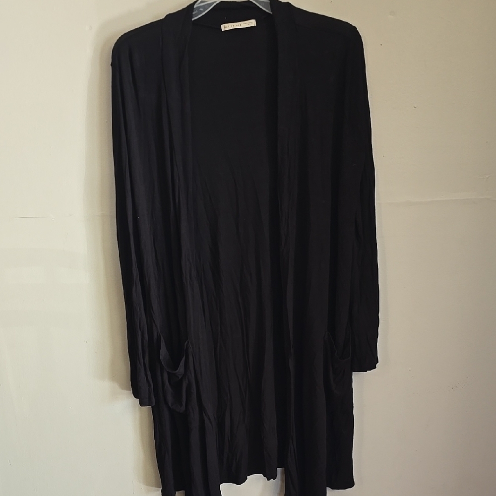 Active USA Black Cardigan Sweater